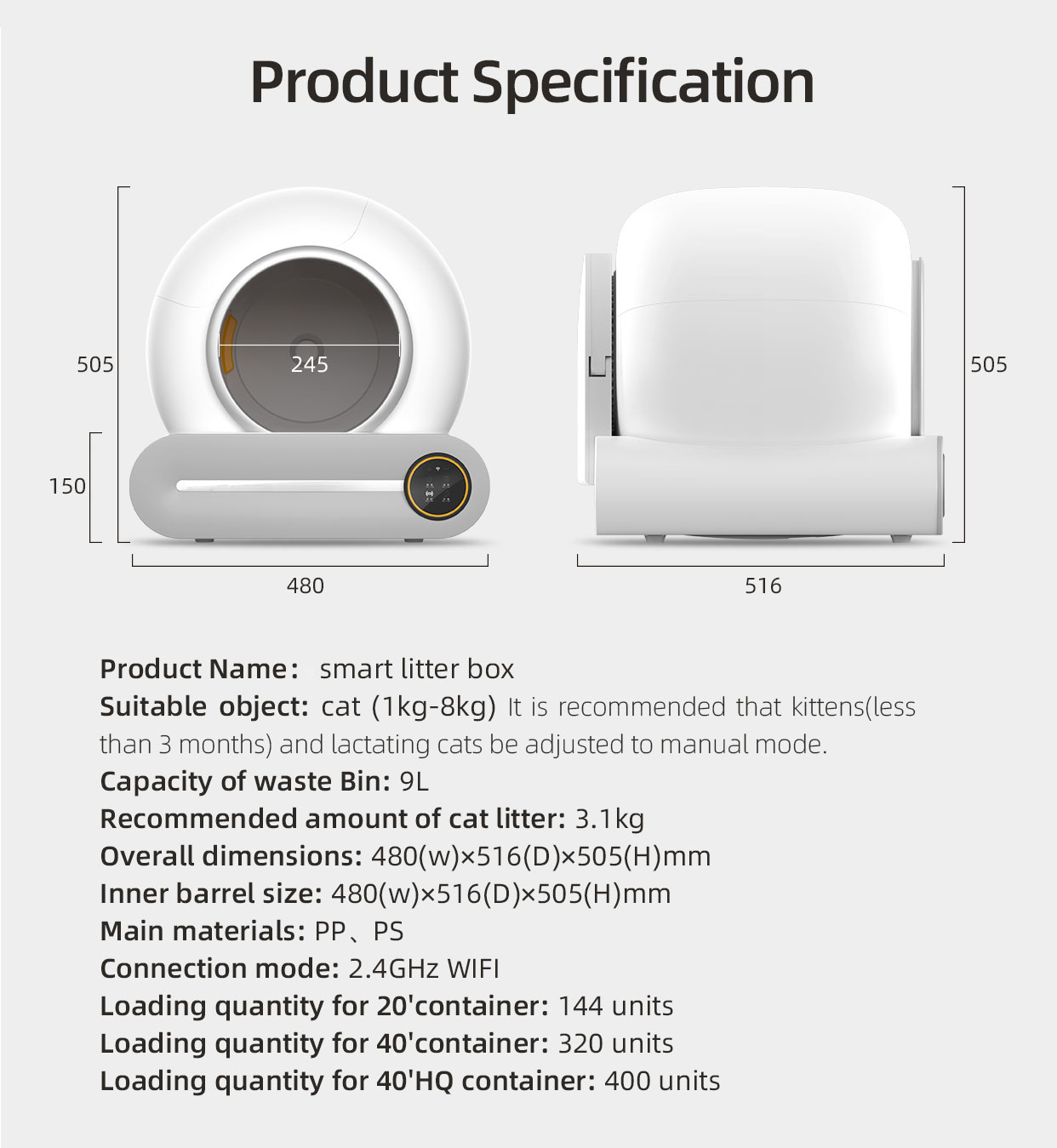 Litter shop robot manual