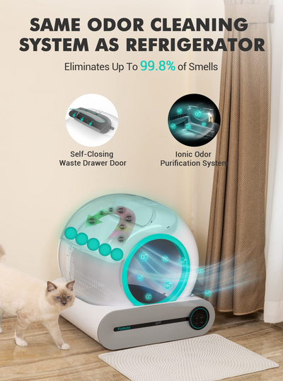 Automatic Self-cleaning Cat litter box litter tray 65L Big Size Meowmatic