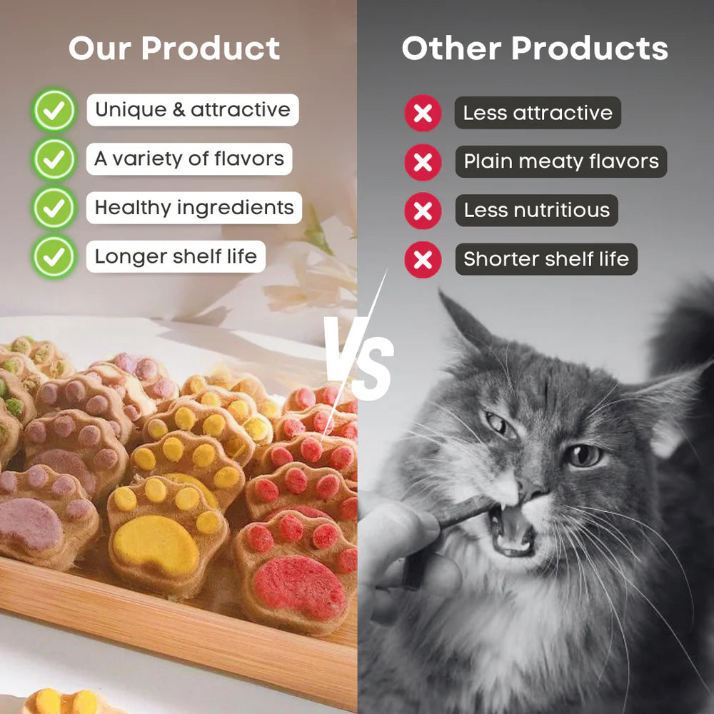 Cats Paw treats, 90% meat, healthy snacks for cats